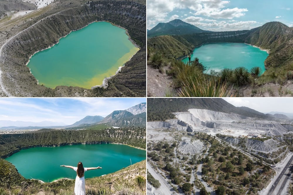 El maar volcánico de Puebla parece de otro planeta | Foto: atlasmateriaprima.net /  Instagram @destino.mexico / Shutterstock