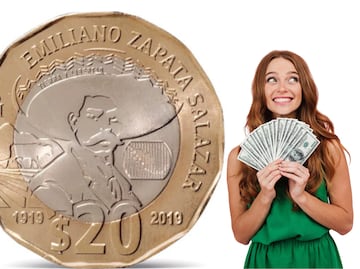 Estas son las 4 monedas de 20 que valen miles de pesos