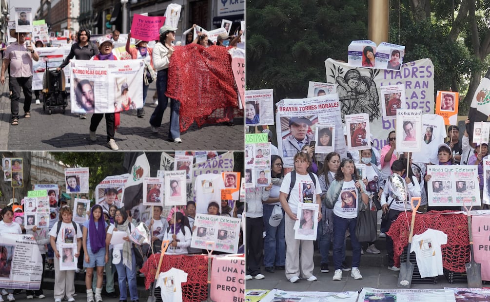 Madres buscadoras marchan en Puebla para exigir justicia I Foto: EsImagen