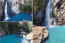 Como el Caribe, conoce la cascada de agua turquesa más bella de Puebla