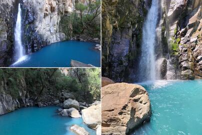 Como el Caribe, conoce la cascada de agua turquesa más bella de Puebla
