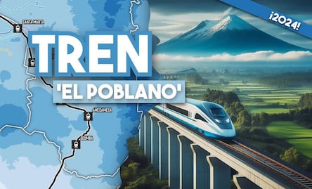 Esta sería la ruta del tren Puebla-CDMX