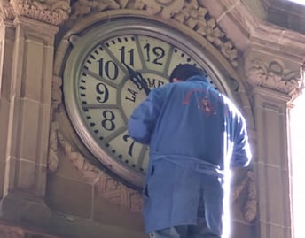 Qué le pasó a las manecillas de El Gallito, el reloj de 100 años en Puebla