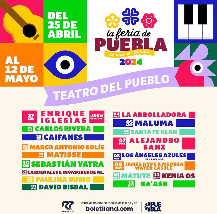 Prepárate para formar parte de la Feria de Puebla 2024. Fuente: Instagram @feriapuebla