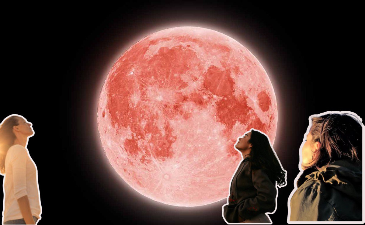 La Luna de Fresa es un fenómeno astronómico impresionante | Foto: Redes sociales/Canva