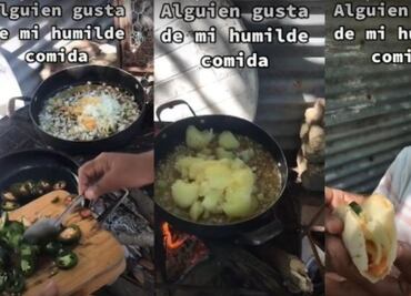 Mujer cocina para 4 personas con 50 pesos y se vuelve viral