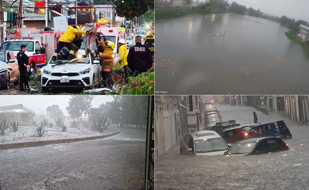 Tormenta en Puebla deja una persona muerta, varias inundaciones y autos varados I Foto: EsImagen/RRSS