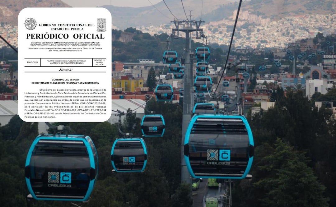 Ya se emitió la convocatoria para la licitación del Cablebús en Puebla | Foto: EsImagen/Gobierno del Estado