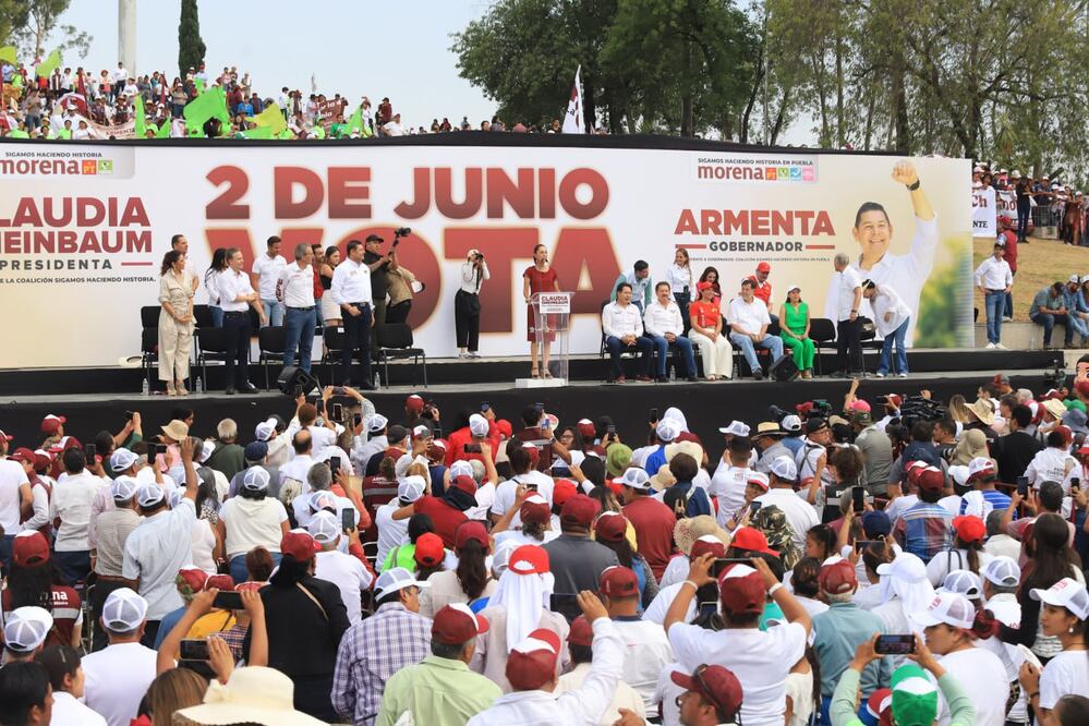 Claudia Sheinbaum acompañó a Alejandro Armenta y a Pepe Chedraui en sus cierres de campaña | Foto: EsImagen