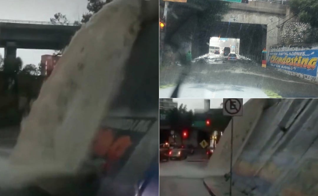 El Puente de FINSA quedó inundado tras las fuertes lluvias registradas en Puebla | Foto: Captura de video