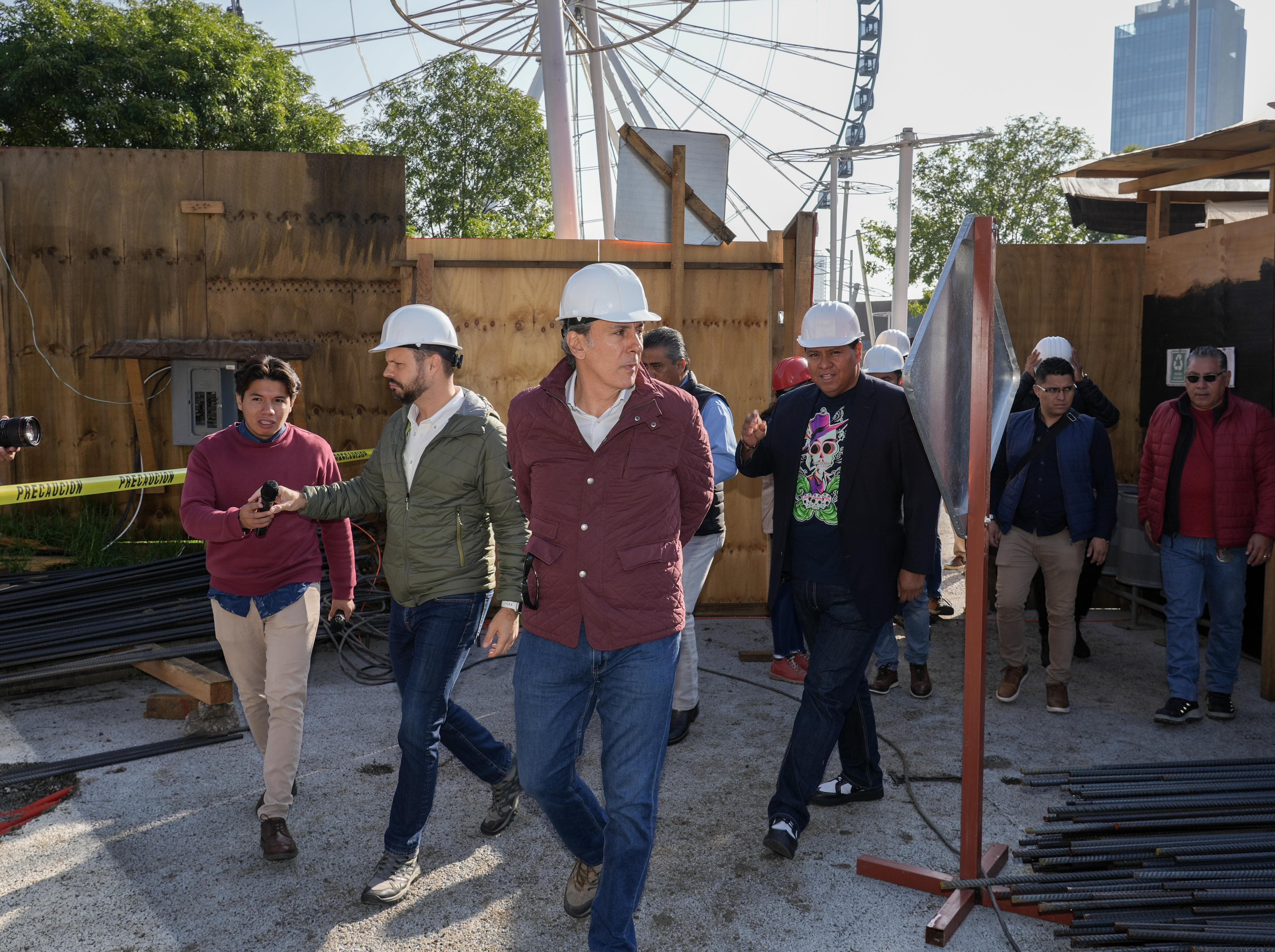 Pepe Chedraui verificó obras alrededor de la Estrella de Puebla | Foto: Ayuntamiento de Puebla