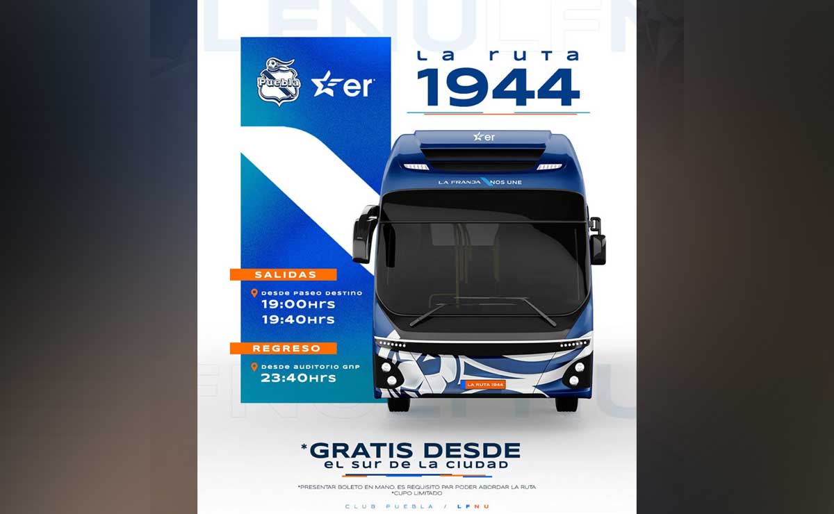 Puebla vs Santos. Ruta 1944 te lleva gratis al Cuauhtémoc