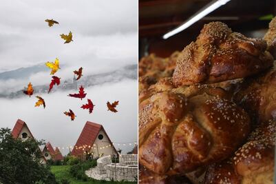 Pueblo Mágico de Puebla con cabañas y pan de muerto para disfrutar en octubre