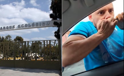 VIDEO Automovilista arrastra a presunto asaltante por el Parque Ecológico de Puebla