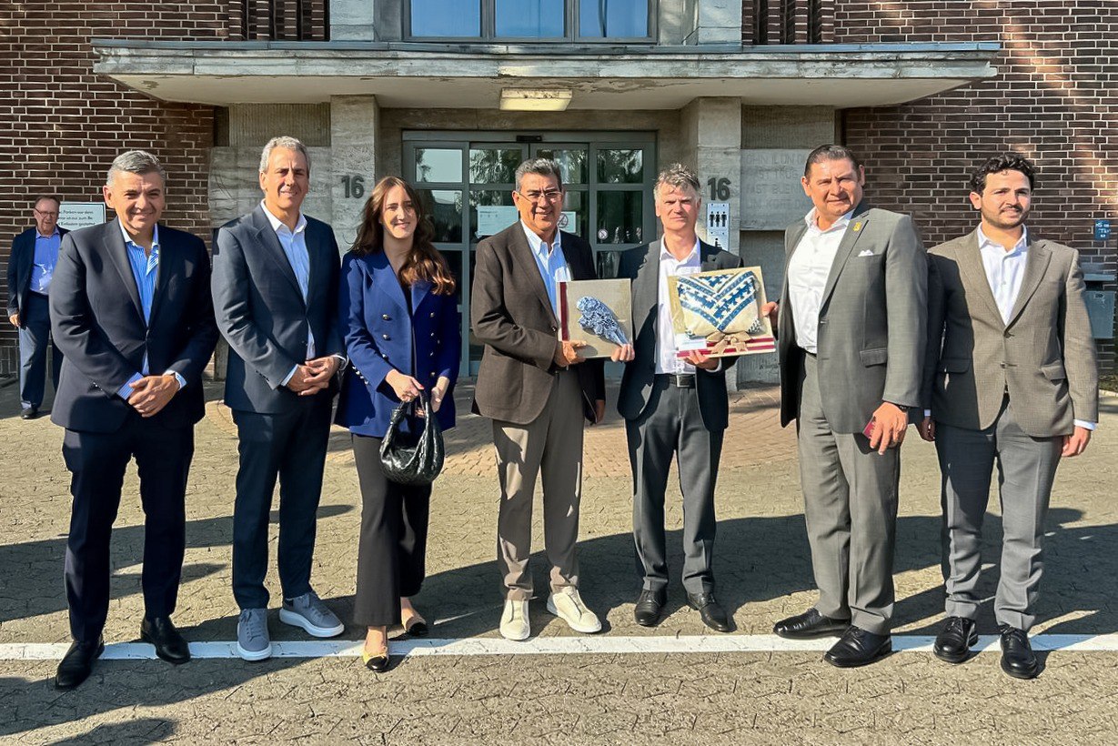 Sergio Salomón, Alejandro Armenta y Pepe Chedraui iniciaron gira en Alemania | Foto: Gobierno del Estado