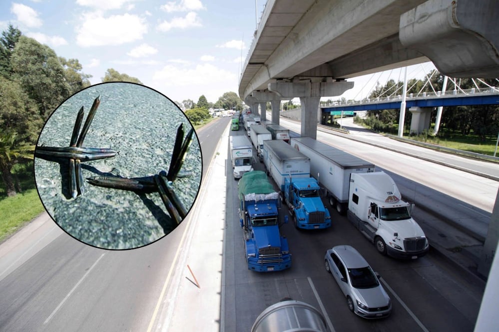 La autopista México-Puebla cuenta con antecedentes de reportes de poncha llanta | Foto: OKO México / EsImagen