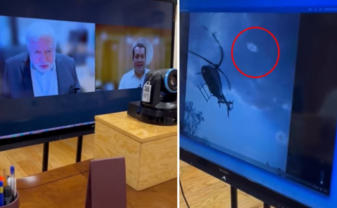 Durante la reunión, el investigador presentó algunos videos en donde se percibe la aparición de OVNIS. Foto: Especial