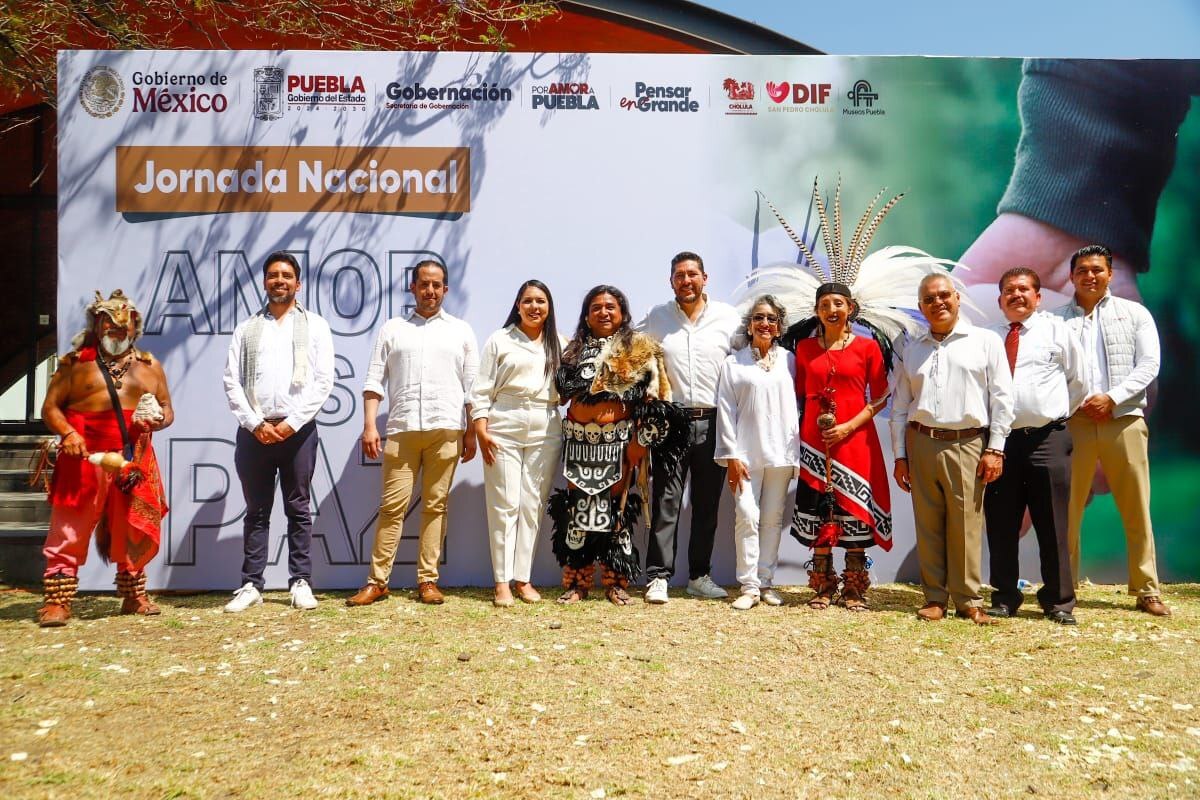 Tonantzin Fernández encabezó la Jornada Nacional "Amor es Paz" | Foto: Ayuntamiento de San Pedro Cholula