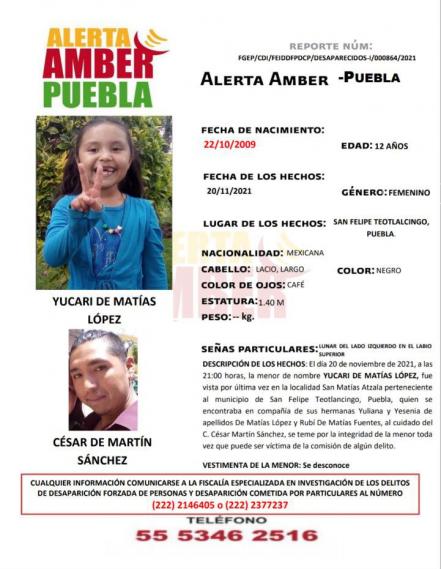 Activan Alerta Amber para localizar a las hermanitas Yucari, Yuliana, Yesenia y Rubí