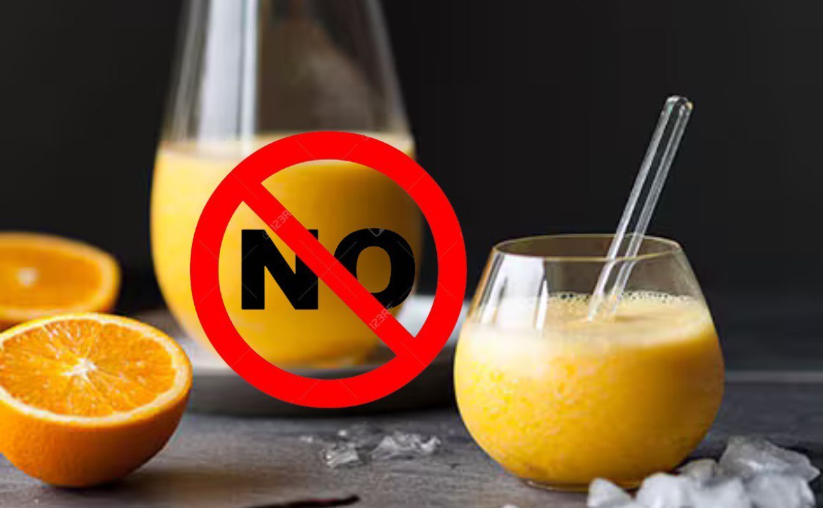 ¿Por qué es malo tomar jugo de naranja en el desayuno?
