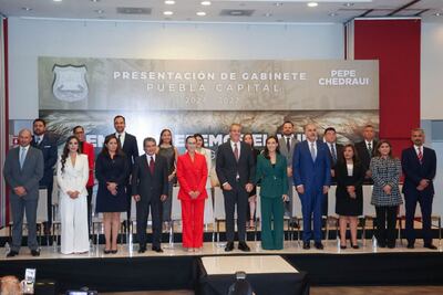 Pepe Chedraui presenta a los integrantes de su  gabinete en el Ayuntamiento de Puebla