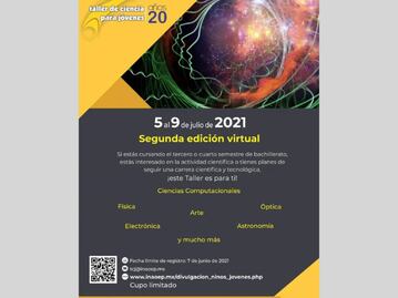 Atención: INAOE convoca a estudiantes de bachiller a taller de ciencia