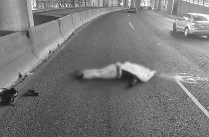 Motociclista muere tras perder el control e impactarse contra muro en el Periférico