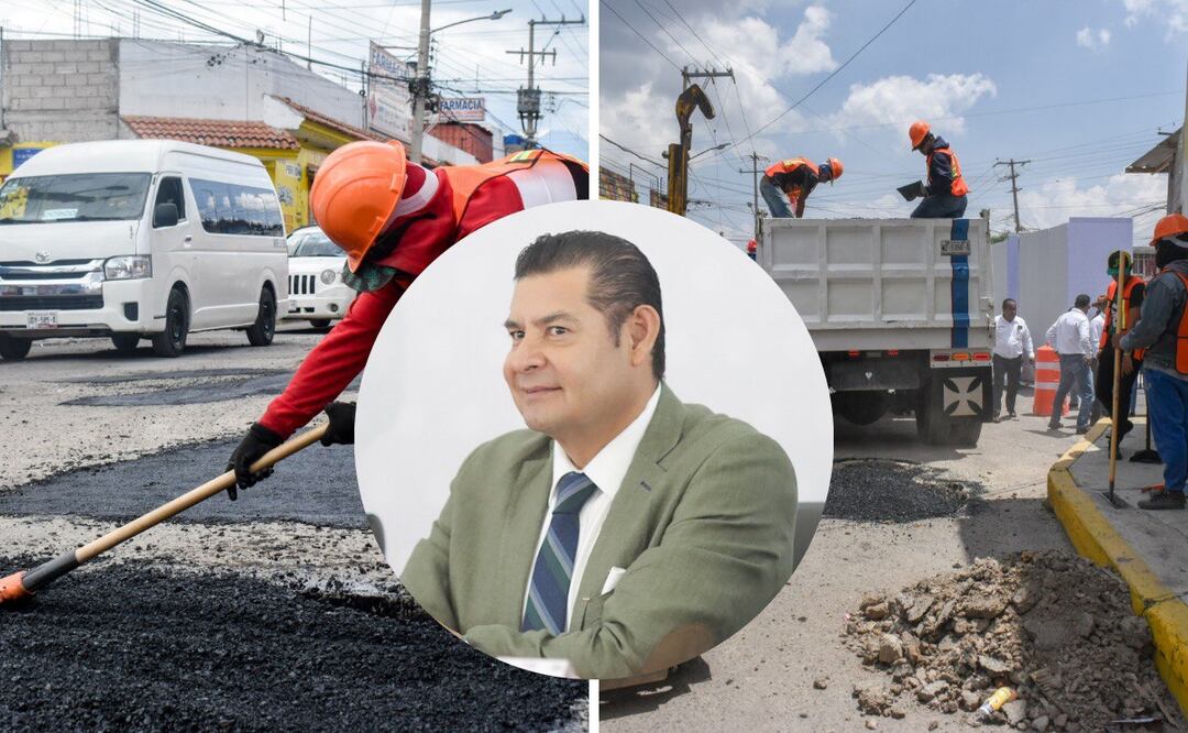 El gobierno de Puebla continúa con obras de bacheo en la capital | Foto: EsImagen