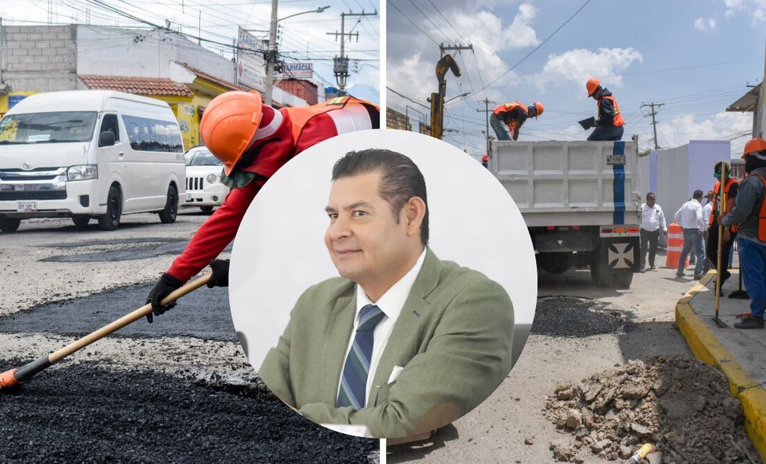 El gobierno de Puebla continúa con obras de bacheo en la capital | Foto: EsImagen