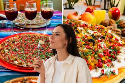 ¿Aberración culinaria o delicia? Así es la pizza de chile en nogada