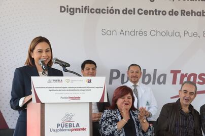 Encabezan Sergio Salomón y Gaby Bonilla trabajos de rehabilitación en Casa de Ángeles