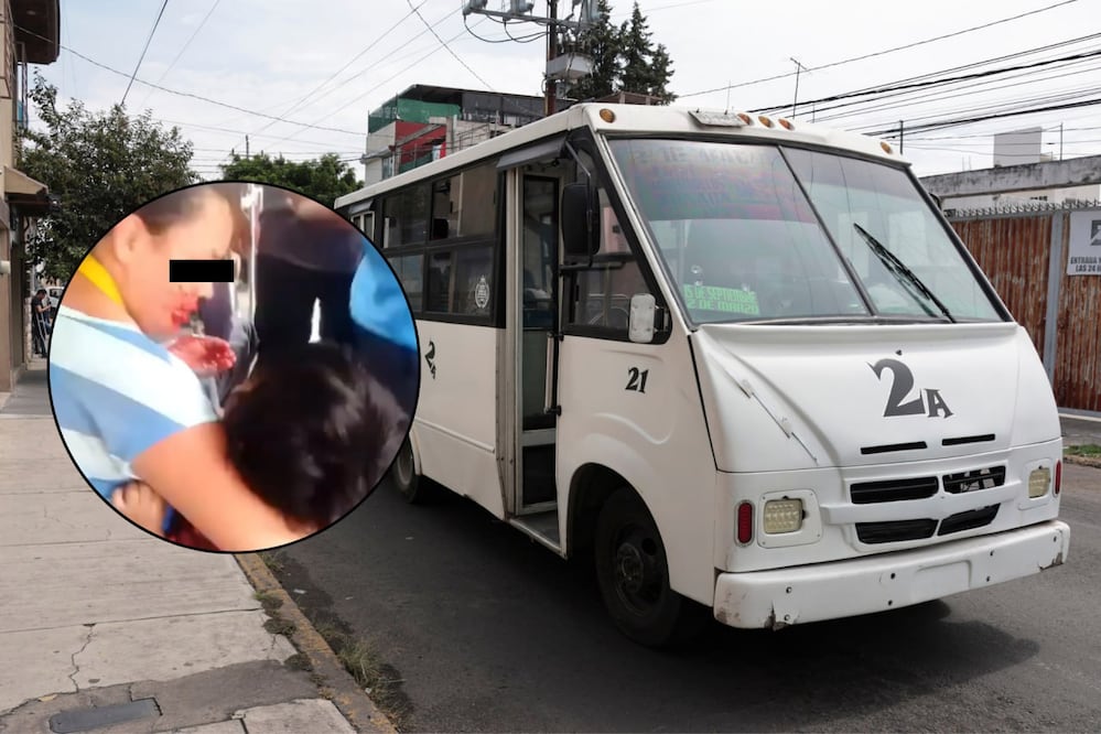 Una unidad de la Ruta 2A chocó por exceso de velocidad | Foto: Captura video X El Universal Puebla / EsImagen