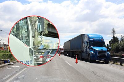 Con navajas, así se protegen los transportistas en la autopista México-Puebla