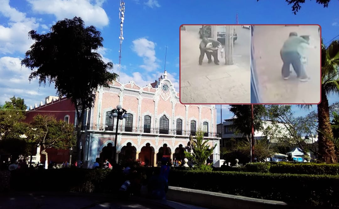 Un sujeto agredió por la espalda a la agente de tránsito en Tehuacán | Foto: Google maps / Video de RRSS