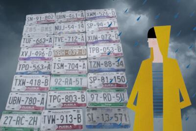 ¿Qué hacer si pierdes la placa de tu auto con las lluvias en Puebla?