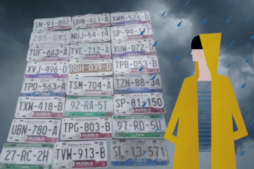 Se han registrado casos de pérdida de placas en Puebla por las lluvias | Foto: Especial