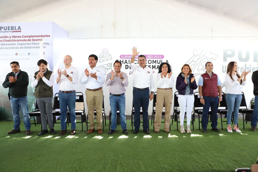 Sergio Salomón realiza gira en Chalchicomula de Sesma | Foto: Gobierno del estado de Puebla