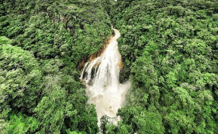 Renace Cascada Madre de Cuetzalan gracias a las lluvias