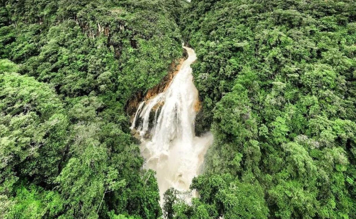 Renace Cascada Madre de Cuetzalan gracias a las lluvias