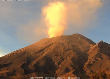 Monitoreo del volcán Popocatépetl, 21 de junio 2021