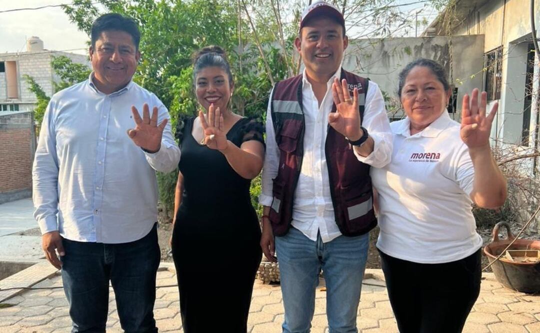 El candidato Lalo Castillo recorrió las calles de San Pedro Yeloixtlahuaca | Foto: Especial