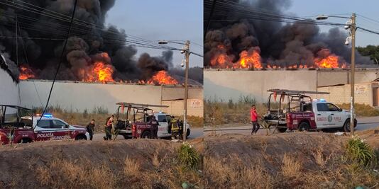 VIDEO | Fuerte incendio acaba con fábrica de veladoras en Puebla