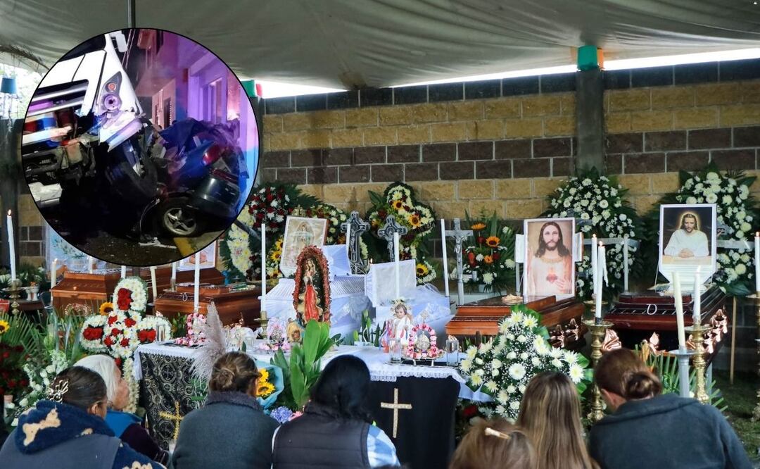 Realizan funeral de familia asesinada por conductor ebrio en  Coronango| Foto: EsImagen / Redes sociales