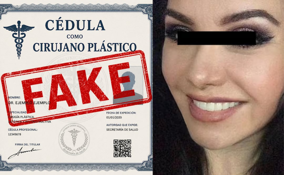 Diana Palafox operaba con dos cédulas apócrifas en clínica Detox: Colegio de Cirujanos Plásticos Poblanos I Foto: RRSS/Canva