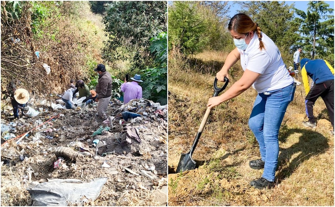 Personal de la CEASPUE participó en la jornada de limpieza en alrededor de 500 metros de la ribera del río | Foto: Gobierno del Estado