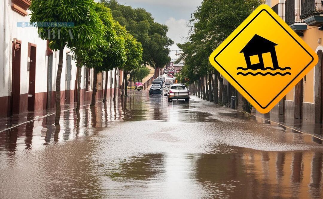 La IA dio a conocer las zonas más propensas a inundaciones / Foto: Adobe Firefly generada por el Universal Puebla / Canvas