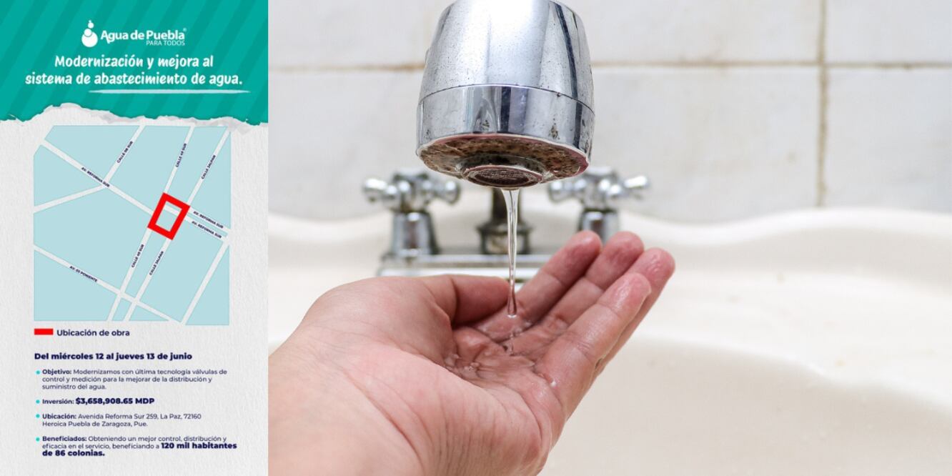 Agua de Puebla para Todos realizará trabajos que impactarán a varias colonias/ Foto Es Imagen, Redes Sociales