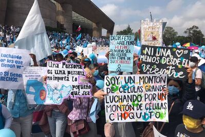 Manifestantes Provida marchan por la mujer y la vida