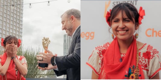 Mexicana recibe el premio a la mejor estudiante del mundo; esta es su historia