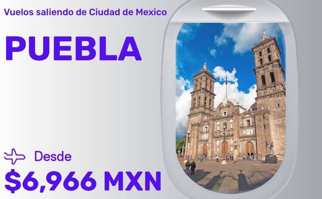 La promoción de Despegar ofrece vuelos CDMX-Puebla. Foto: Captura de Pantalla